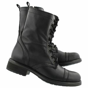 Steve Madden Black Leather Boots 8.5